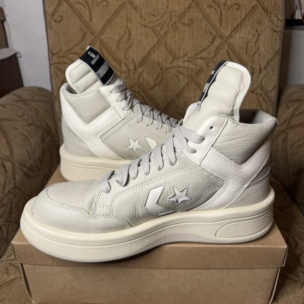 Converse TURBO MId Rick Owens DRKSHDW Pelican  A10960C Size 12 - Picture 3 of 10